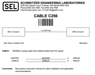 c256 008 sel c256 irig b distribution coaxial cable